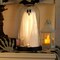 Halloween Indoor Decoration Light Up Ghost In Glass Cloche Figurine Ghost Night Light For Home Kitchen Mantel Tabletop